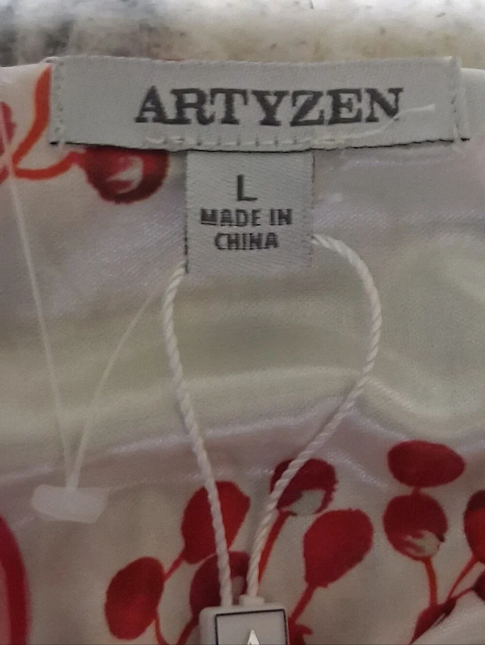 NWT Artyzen Pleated 2 Piece Pajama Short Set - Multicolor Size Large